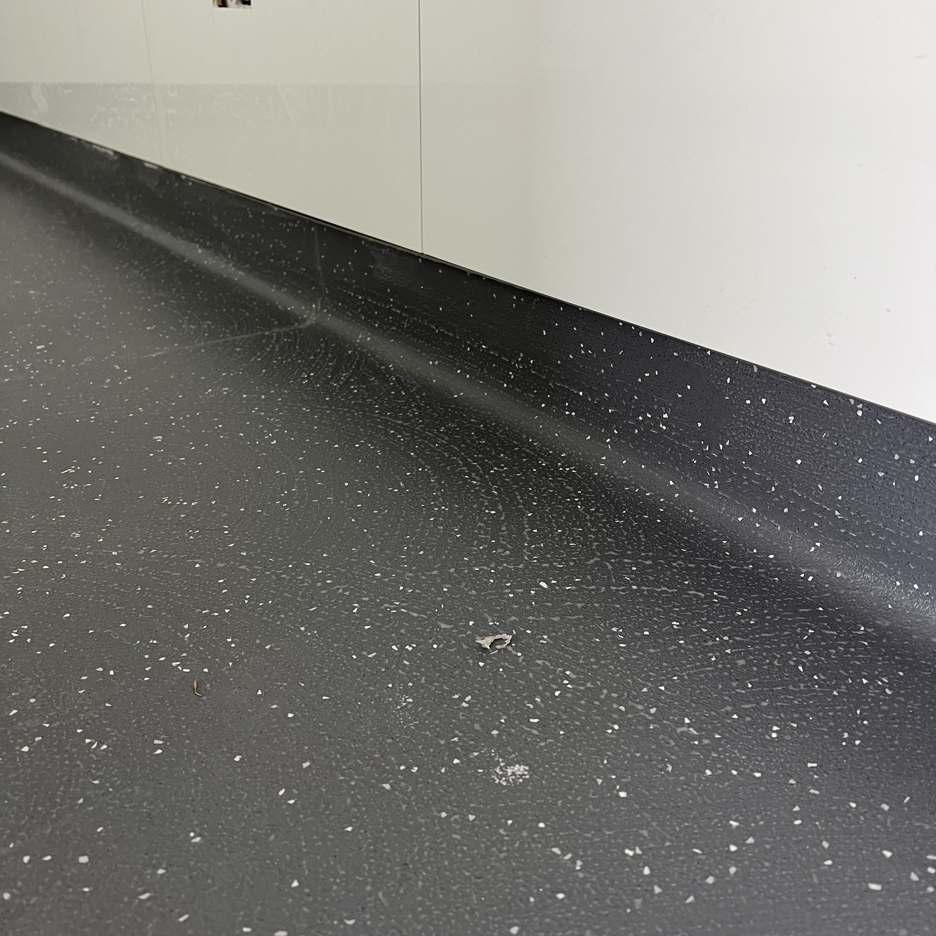 wall and commercial vinyl floor